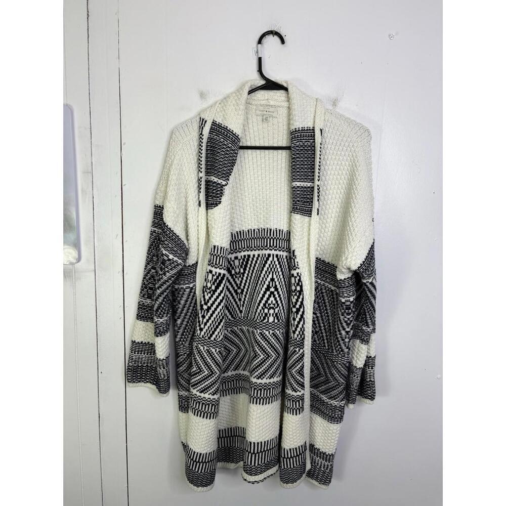 Lucky Brand Sweater Womens Large Cardigan Chunky Knit Cabin Cozy Longline